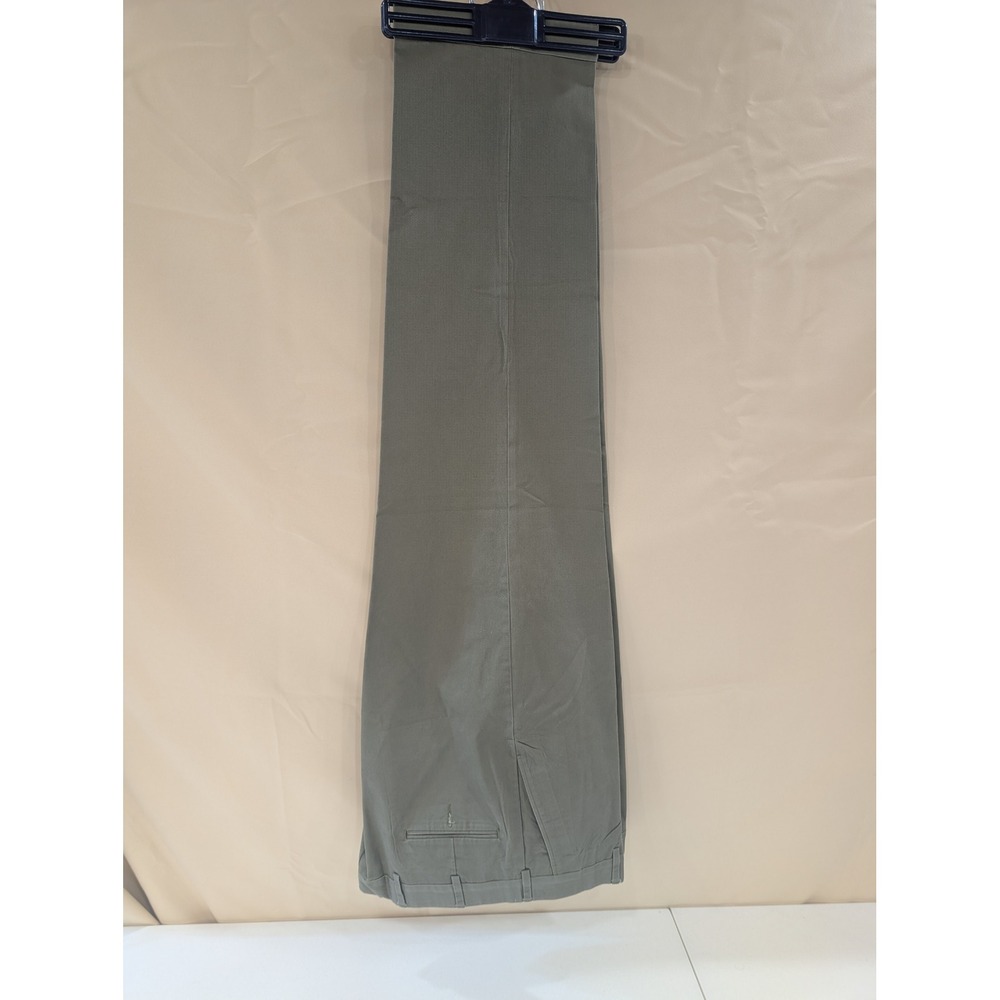 Brooks Brothers Mens Olive Green Cotton Dress Pants Career Casual Trousers 38x32 - Picture 3 of 5